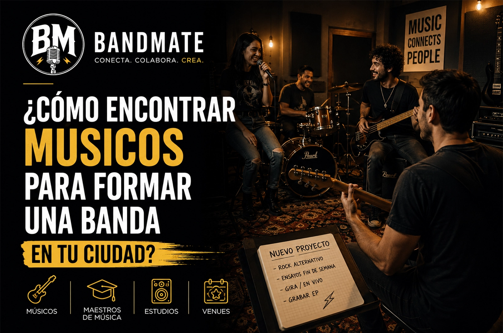 Cómo encontrar músicos para formar una banda en tu ciudad