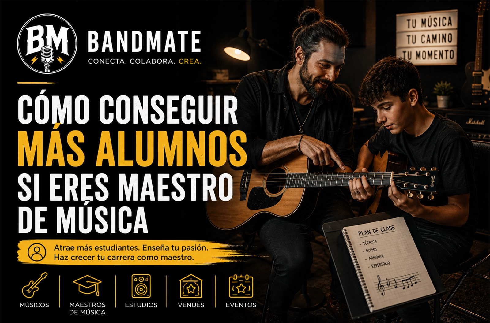 Cómo conseguir más alumnos si eres maestro de música